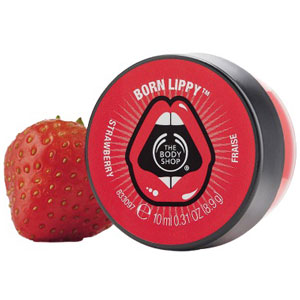 The Body Shop Born Lippy Strawberry Lip Balm ลิปบาล์มกำจัดรอยคล้ำของริมฝีปากในระยะยาว