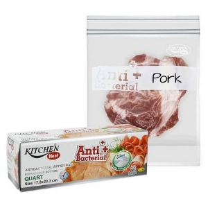Kitchen Neat (Quart Size) ถุงซิปล็อคแอนตี้แบคทีเรียเส้นคู่