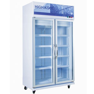 HIGHKOOL ตู้แช่มินิมาร์ท ตู้แช่เครื่องดื่ม 2 ประตู 24 คิว