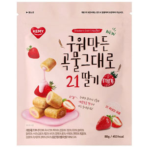 Kemy (เคมี่) Strawberry Grain Crispy ขนมเกาหลี ธัญพืชสอดไส้ครีมสตรอว์เบอร์รี