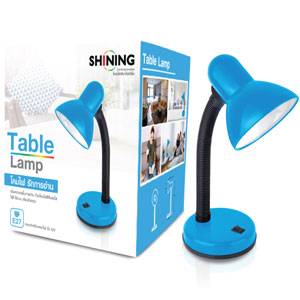 Toshiba Shining โคมไฟอ่านหนังสือ สีฟ้า โคมไฟตั้งโต๊ะ หมุนรอบได้ 360 องศา