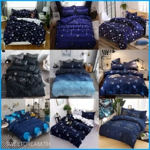 ชุดเครื่องนอนผ้าปูที่นอนครบเซ็ต 6 ชิ้น พร้อมผ้านวม