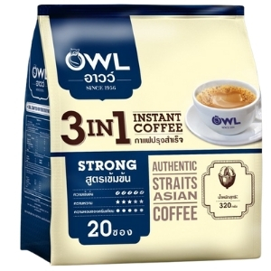 OWL 3in1 coffee อาวว์ กาแฟปรุงสำเร็จ สูตรเข้มข้น