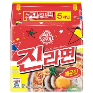 Ottogi Jin Ramen Spicy บะหมี่กึ่งสำเร็จรูปเกาหลี โอโตกิ จิน ราเมง สไปซี่