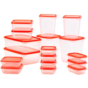 IKEA กล่องใส่อาหาร เซ็ต 17 ชิ้น Transparent Food Container PRUTA