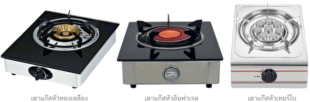 ประเภทหัวเตาแก๊ส