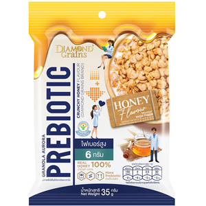Diamond Grains กราโนล่า ออโรร่า พรีไบโอติกครันชี่ รสน้ำผึ้ง