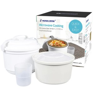 Micronware 5097 (ไมครอนแวร์) หม้อหุงข้าวในไมโครเวฟ ไซส์เล็กขนาด 1 ลิตร