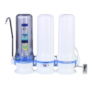 Pure เครื่องกรองน้ำดื่ม 3 ท่อ 4 ขั้นตอน UV-C รุ่น 564 เหมาะกับกรองน้ำบาดาล