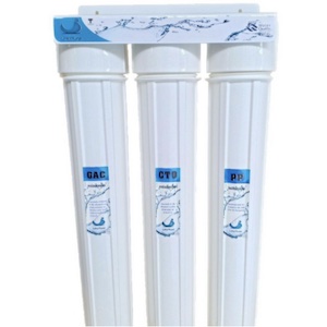 Uni Pure เครื่องกรองน้ำใช้ 3 ขั้นตอน (PP/GAC/CTO) ขนาด 20 นิ้ว