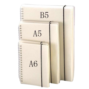 สมุดโน้ตสันห่วง ปกใส ขนาด A6 A5 B5 จำนวน 80 แผ่น