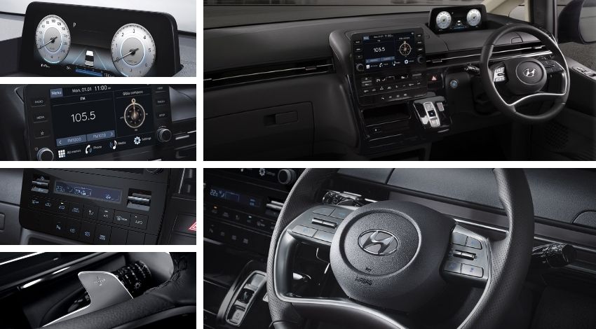 ภายในห้องโดยสารของ Hyundai Staria