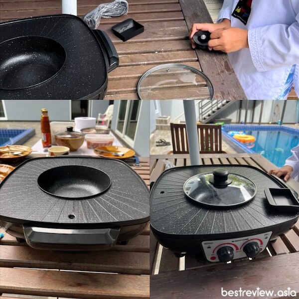 รีวิว SMARTHOME เตาปิ้งย่าง เตาหมูกระทะ พร้อมช่องทำสุกี้ ชาบู 2in1