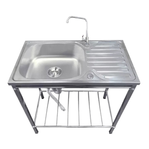 TECNOGAS อ่างล้างจานสแตนเลส 1 หลุม 1 ที่พัก รุ่น Sink 09-7540-06