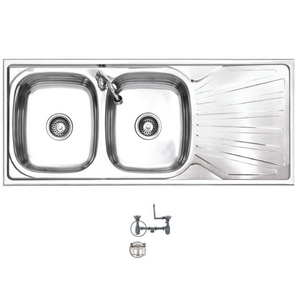 TECNOGAS อ่างล้างจาน 2 หลุม 1 ที่พัก รุ่น Sink 09-2112-0