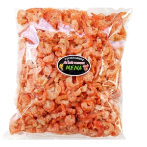 กุ้งแห้ง ไซส์กลาง ใช้กุ้งเนื้อล้วน แกะเปลือกอย่างดี ตรา MENA