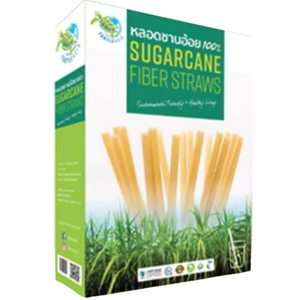 หลอดชานอ้อย หลอดรักษ์โลก Sugarcane Fiber Straws