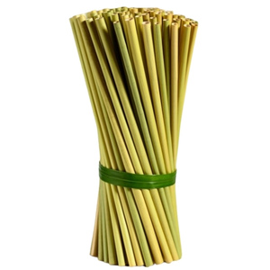 Alyada หลอดจากหญ้าธรรมชาติ Sedge Grass Straws Natural Drinking Straw