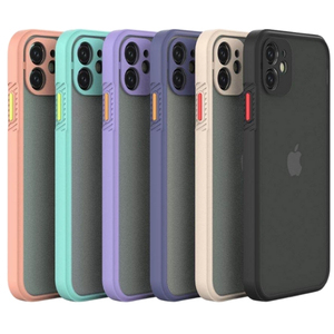 เคสโทรศัพท์มือถือ iphone เคสใสขอบสี เคสไอโฟนสีตัด