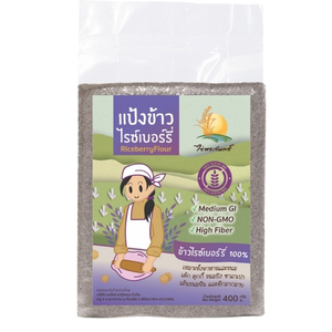 Riceberry Rice Flour แป้งข้าวไรซ์เบอร์รี่ ตราไร่พระจันทร์