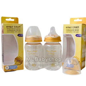 BABI CARE​ ขวดนมคอกว้าง ขนาด 8 ออนซ์ พร้อมจุกไซส์ M