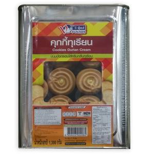 VFOODS วีฟู้ดส์ ขนมปังปี๊บ คุกกี้ทุเรียน