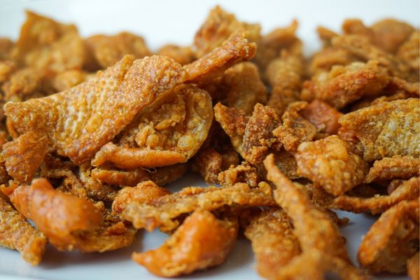 หนังไก่ทอด หนังไก่กรอบ ของทานเล่น เด็ก อาหาร
