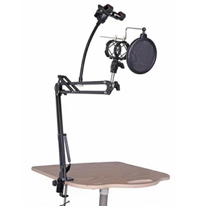STAND MICROPHONE ขาตั้งไมค์แบบหนีบโต๊ะ พร้อมตัวยึดมือถือ รุ่น SM-2