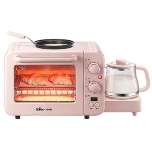 Bear เตาอบไฟฟ้าเครื่องทำอาหารเช้า 3in1 (อบ ทอด อุ่นกาแฟ) รุ่น DSL-C02B1
