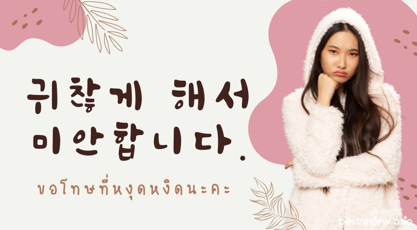 귀찮게 해서 미안합니다.ควีชั่นเก แฮซอ มีอันฮัมนีดา ขอโทษที่หงุดหงิดนะคะ