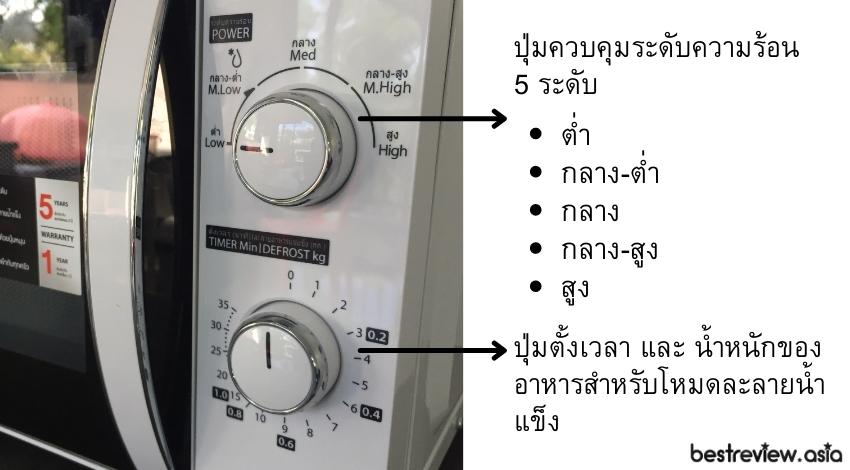 การใช้งาน TOSHIBA ไมโครเวฟ รุ่น MWP-MM20P