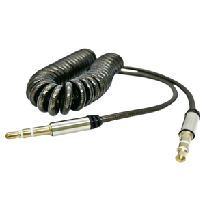 AUX 3.5 mm สาย AUX แบบสปริง ยืดหดได้ สำหรับใช้ในรถ
