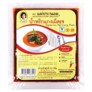 พริกแกงเผ็ด สูตรเจ ตราแม่ประนอม ขนาด 50 กรัม