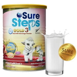 Sure Steps ชัวร์สเตปส์ ยูพีพี โกลด์ นมแพะ สำหรับเด็กอายุ 1 ปีขึ้นไป และทุกคนในครอบครัว
