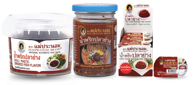 น้ำพริกปลาย่างสูตรต่าง ๆ ตราแม่ประนอม