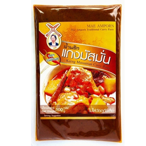 พริกแกงมัสมั่น สูตรเข้มข้น ไม่ใส่ผงชูรส ตราแม่อำพร