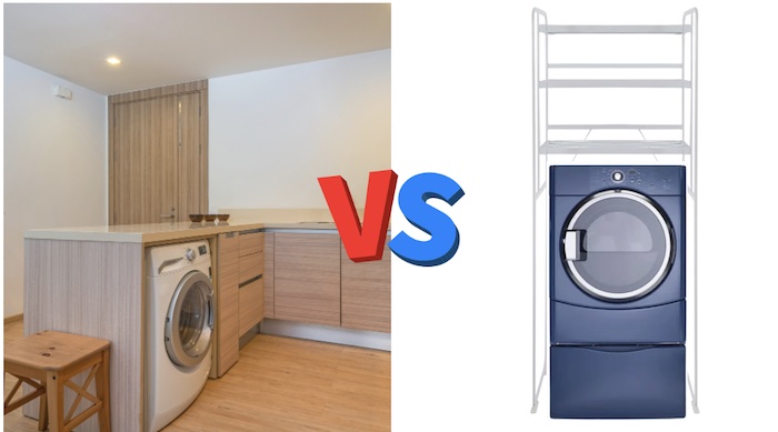 เคาน์เตอร์สำเร็จรูป VS ชั้นวางเครื่องซักผ้า