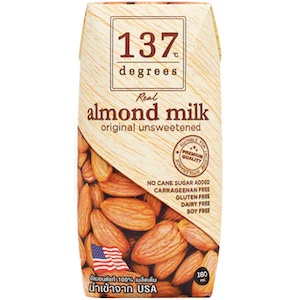 137 Degrees Almond Milk Unsweetened 180 ml.