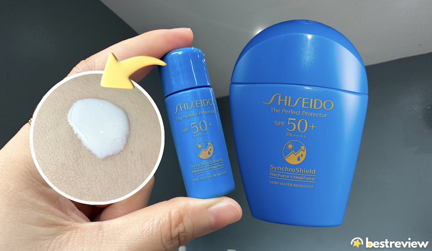 Shiseido The Perfect Protector SPF50+ PA++++ กันแดดสูตรกันน้ำในตำนาน เหมาะกับอากาศร้อน ช่วยป้องกันรังสียูวีได้ดีมาก
