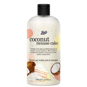 BOOTS Coconut Mousse Cake Shower Gel, Bubble Bath & Shampoo บับเบิ้ลบาธ