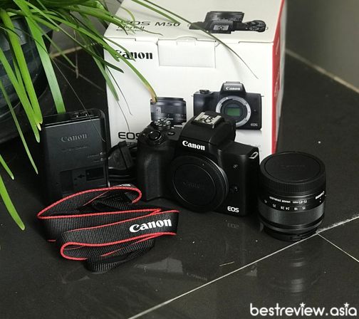อุปกรณ์ภายในกล่องของ Canon EOS M50 Mark II