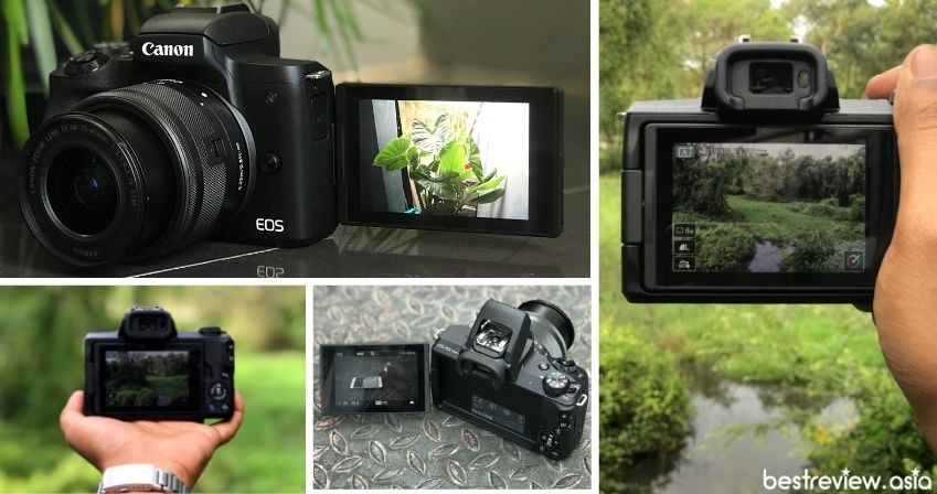 Canon EOS M50 Mark II ควบคุมได้ด้วยมือข้างเดียว