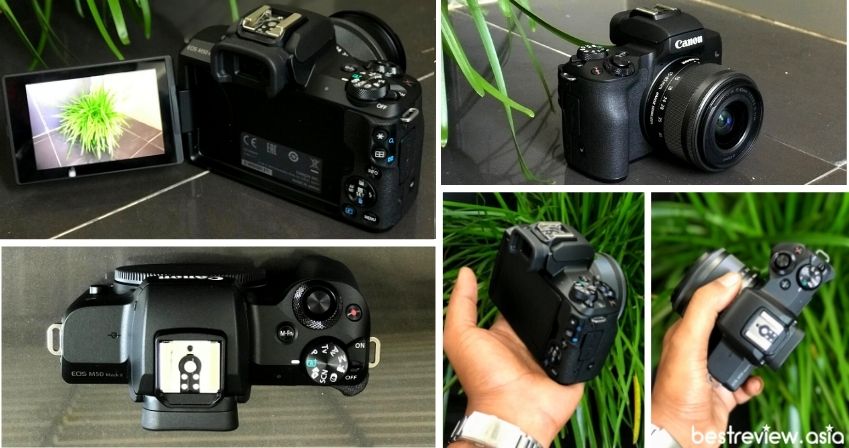 ตำแหน่งปุ่มต่าง ๆ ของ Canon EOS M50 Mark II