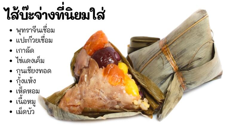 ทำด้วยข้าวเหนียวนำมาผัดน้ำมัน มีไส้หลากหลาย