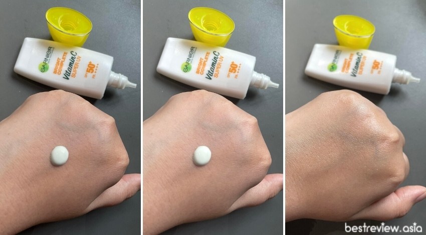 รีวิวครีมกันแดด Garnier Bright Complete Vitamun C Super UV