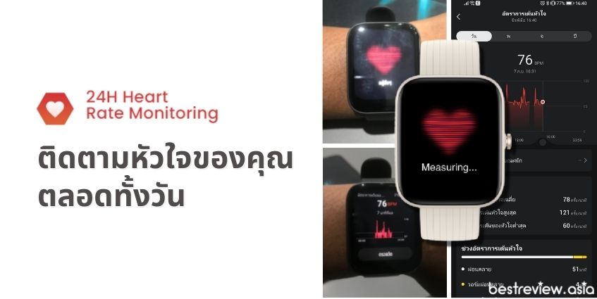 การวัดอัตราการเต้นของหัวใจ ตลอดทั้งวัน 24 ชั่วโมง