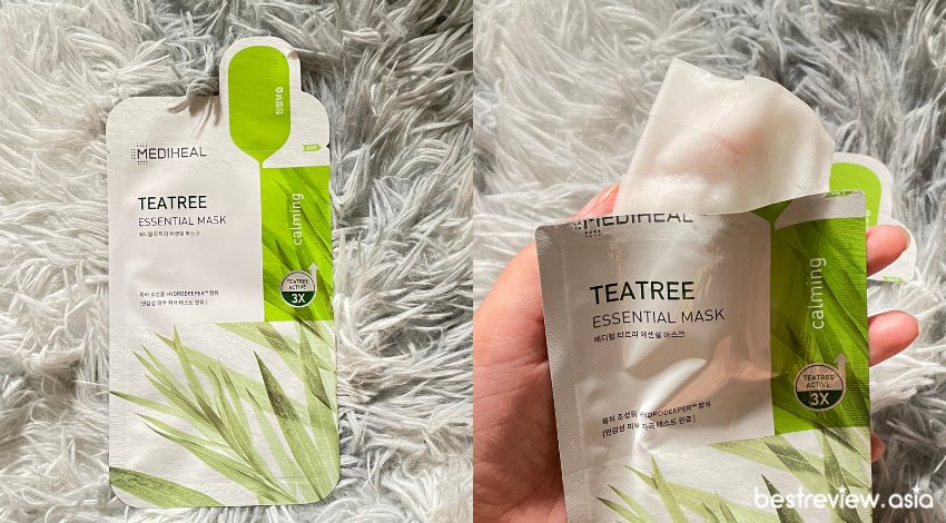 Mediheal Essential Mask Tea Tree มาสก์ ทีทรีที่มีอยู่ในแผ่นมาสก์สามารถดูแลและควบคุมความมันได้ ยังคงมีความชุ่มชื้นแก่ผิว ไม่ทำให้หน้าแห้ง