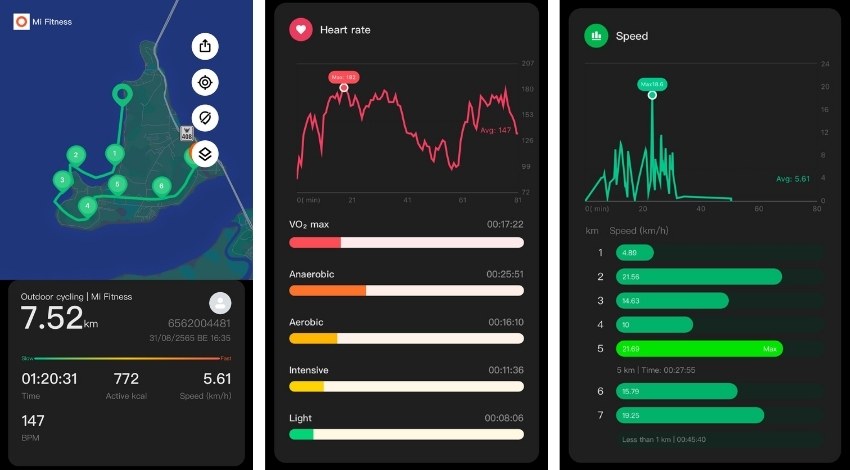 ทดสอบการใช้งานในการออกกำลังของ Xiaomi Smart Band 7