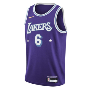 NIKE LeBron James Los Angeles Lakers City Edition เสื้อแข่งบาสเกตบอลผู้ชาย