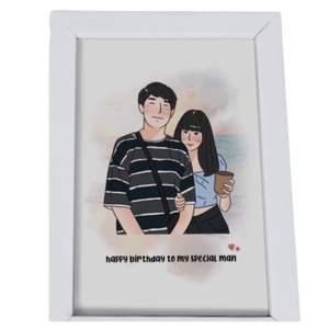 รูปวาดมินิมอลพร้อมกรอบรูป